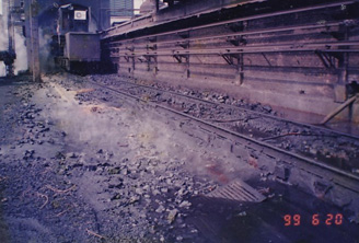 1999年,熄焦车轨道大修前现状图