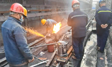 徐州丰县建滔能源有限公司熄焦车钢轨焊接视频